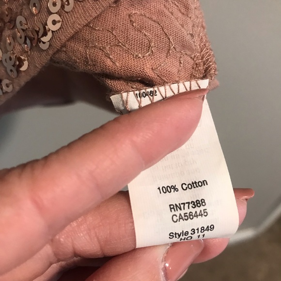 ✨SOLD✨J Crew Rose Gold Sequin Tank Top - Picture 8 of 8